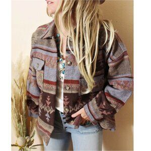 Bozeman Cozy Western Jacket in West Sky Size Medium